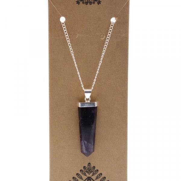 (image for) Gemstone Flat Pencil Pendant - Amethyst