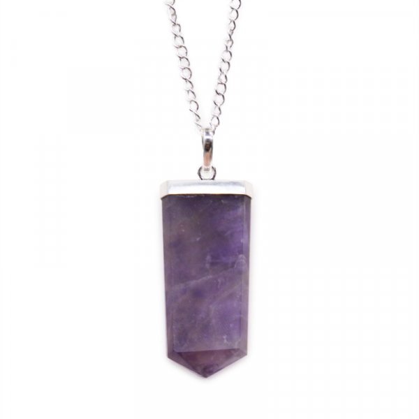 (image for) Gemstone Flat Pencil Pendant - Amethyst