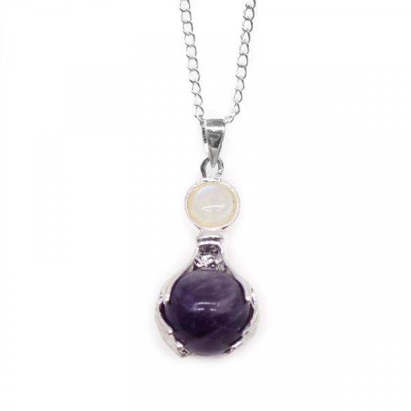 (image for) Gemstone Healing Hands Pendant - Amethyst