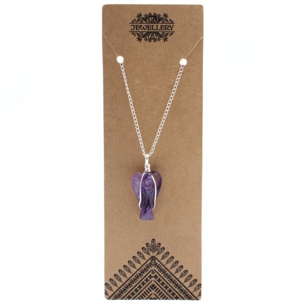 (image for) Gemstone Guardian Angel Pendant - Amethyst
