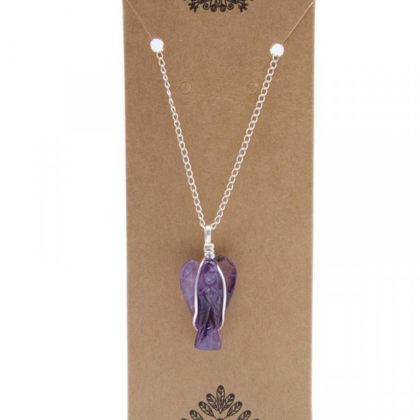 (image for) Gemstone Guardian Angel Pendant - Amethyst