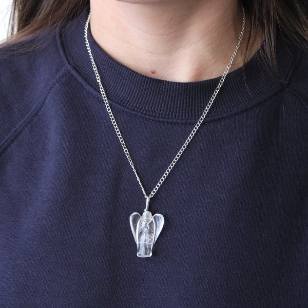 (image for) Gemstone Guardian Angel Pendant - Amethyst