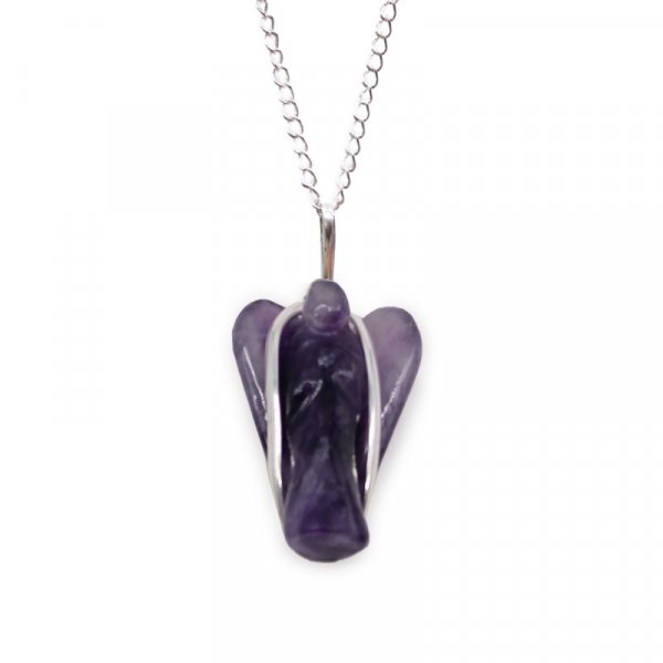 (image for) Gemstone Guardian Angel Pendant - Amethyst