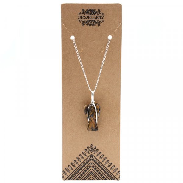 (image for) Gemstone Guardian Angel Pendant - Tiger Eye