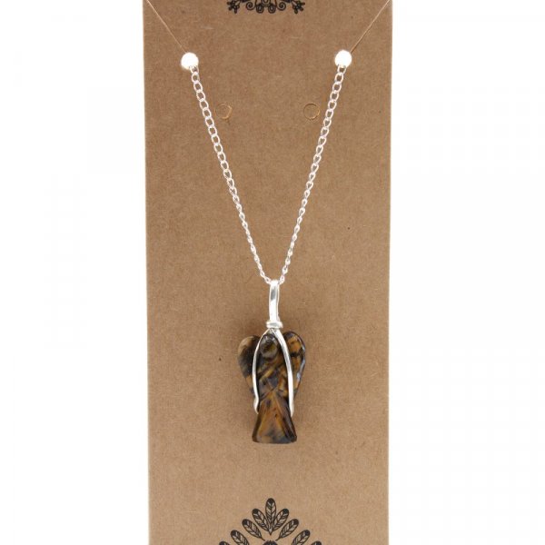 (image for) Gemstone Guardian Angel Pendant - Tiger Eye