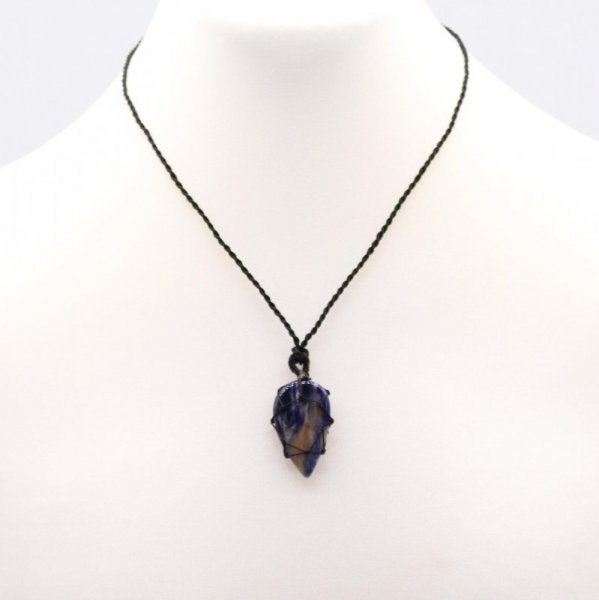 (image for) Laced Gemstone Teardrop Pendant - Sodalite