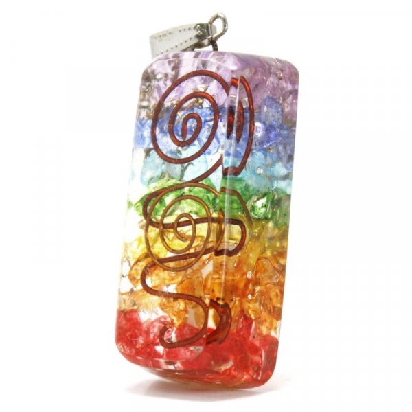 (image for) Orgonite Power Pendant - Rainbow Copper Attractor