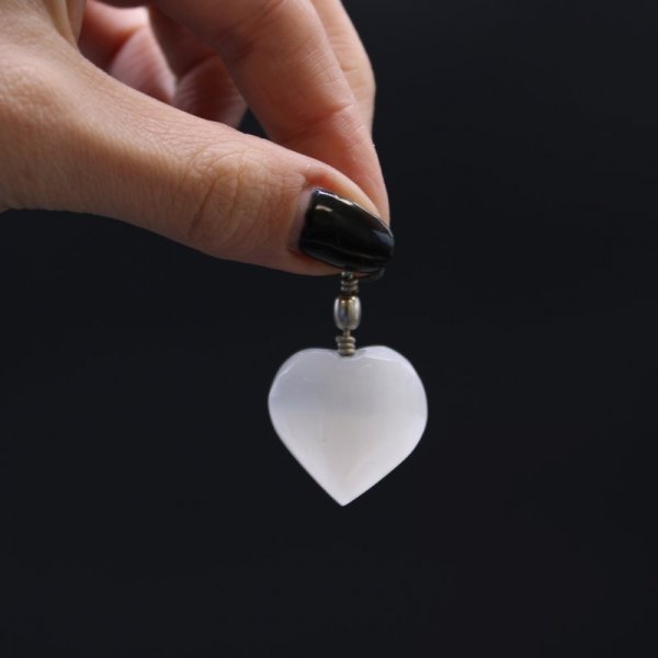 (image for) Selenite Heart Pendant