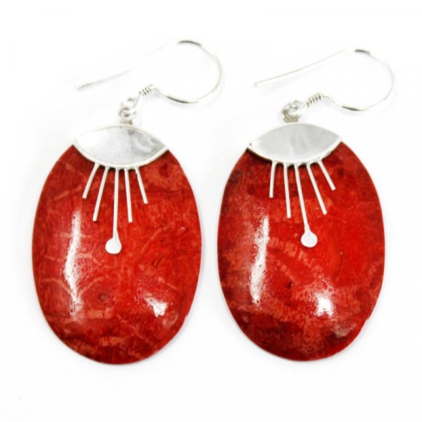 (image for) 925 Silver Earrings - Oval Décor