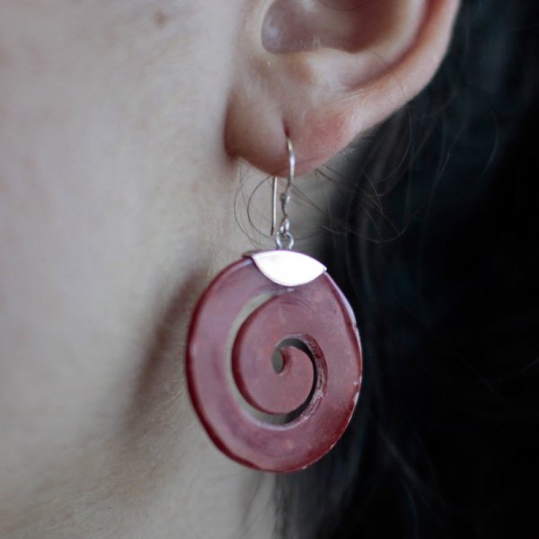(image for) 925 Silver Earrings - Scroll Design