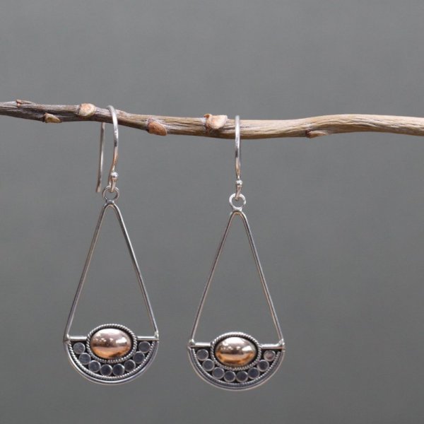 (image for) Silver & Gold Earring - Luna Balance