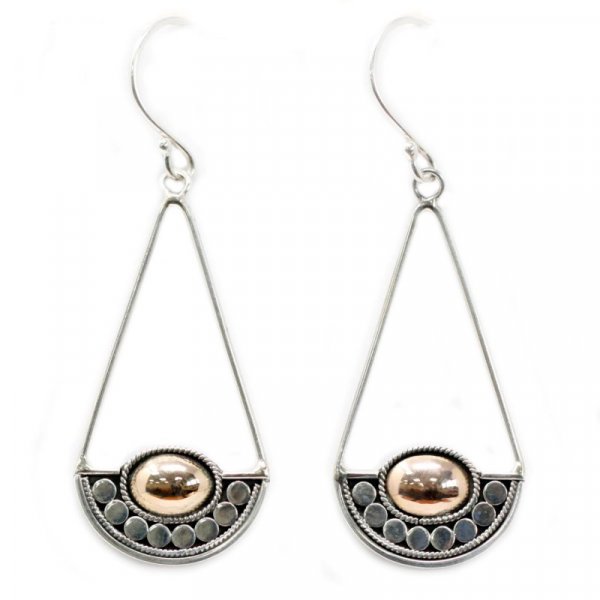(image for) Silver & Gold Earring - Luna Balance