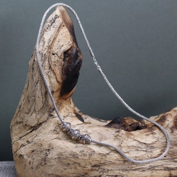 (image for) Silver & Gold Necklace -Tri