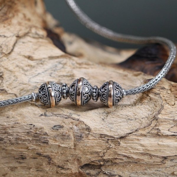 (image for) Silver & Gold Necklace -Tri