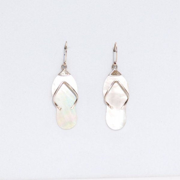 (image for) Shell & Silver Earrings - Flip-flops- MOP