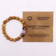(image for) Cedarwood Heart Chakra Bangle with Rose Quartz