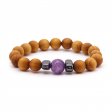 (image for) Cedarwood Third Eye Chakra Bangle with Amethyst