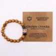 (image for) Cedarwood Crown Chakra Bangle with Clear Quartz