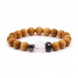 (image for) Cedarwood Crown Chakra Bangle with Clear Quartz