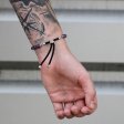 (image for) 925 Silver Plated Gemstone Charcoal String Bracelet - Dalmatian Jasper