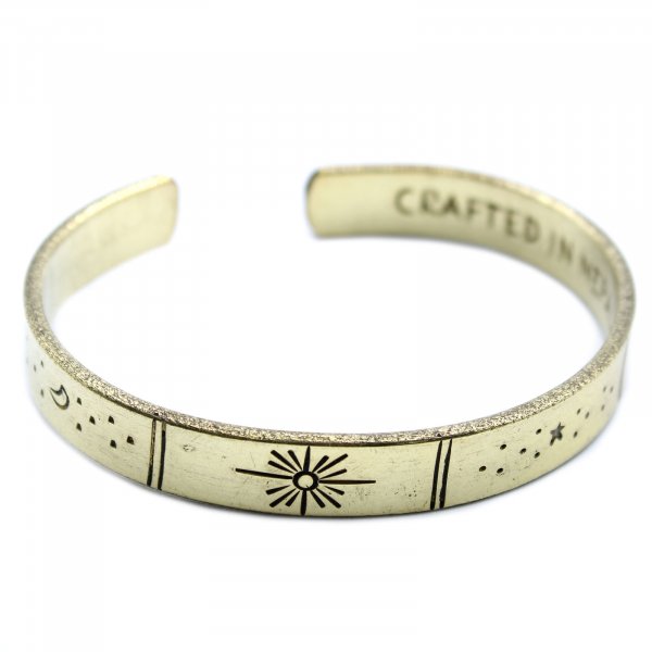 (image for) Inspiration Bracelet - Brass Sunrise, Galaxy, Stars, Earth