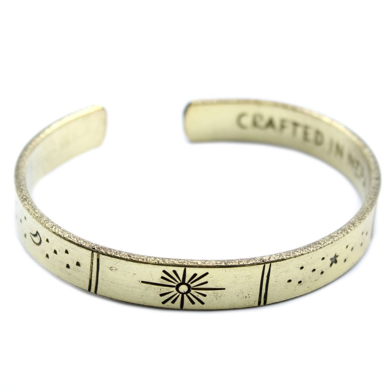 (image for) Inspiration Bracelet - Brass Sunrise, Galaxy, Stars, Earth