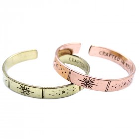 Inspiration Bracelet - Copper Sunrise, Galaxy, Stars, Earth