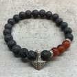 (image for) Lava Stone Bracelet - Axe-head Carnelian