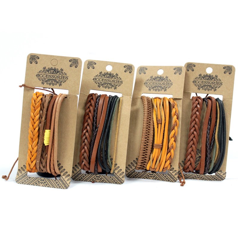 (image for) Mens Bracelet Sets - Tanned & Interesting (asst)