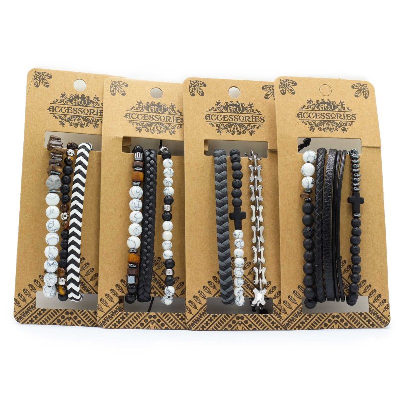 (image for) Mens Premium Bracelet Sets - City Slicker Blacks (asst)