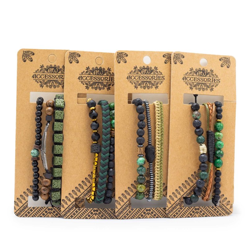 (image for) Mens Premium Bracelet Sets - Outdoor Greens (asst)