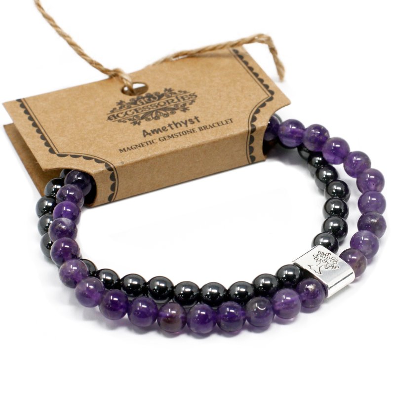 (image for) Magnetic Gemstone Bracelet - Amethyst