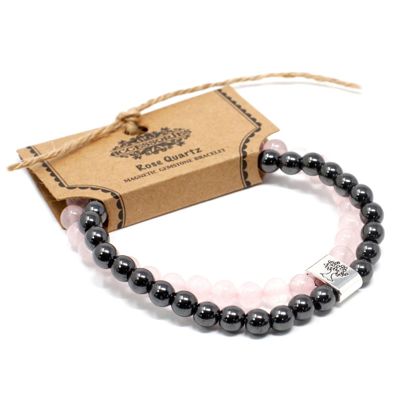 (image for) Magnetic Gemstone Bracelet - Rose Quartz