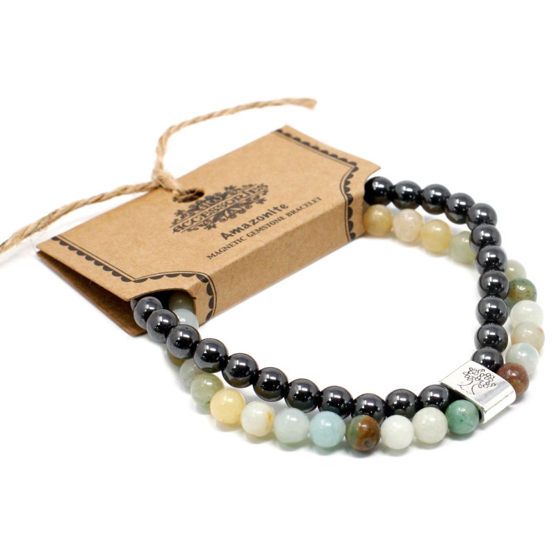 (image for) Magnetic Gemstone Bracelet - Amazonite