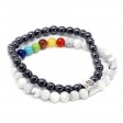 (image for) Magnetic Gemstone Bracelet - White Howlite Chakra