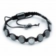 (image for) Magnetic Hematite Shamballa Bracelet - Round Flats