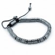 (image for) Magnetic Hematite Shamballa Bracelet - Cylinders & Circles