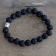 (image for) Rudraksha Buddah Bangle Mala - Dark