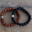 (image for) Rudraksha Buddah Bangle Mala - Dark