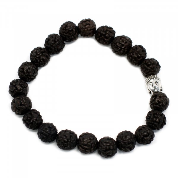 (image for) Rudraksha Buddah Bangle Mala - Dark