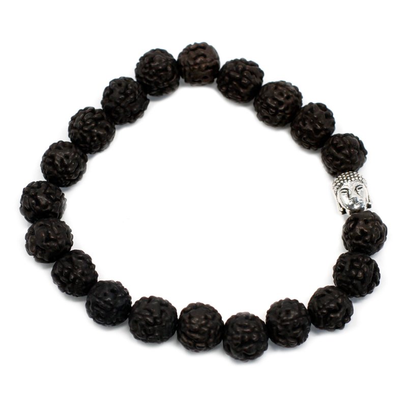 (image for) Rudraksha Buddah Bangle Mala - Dark