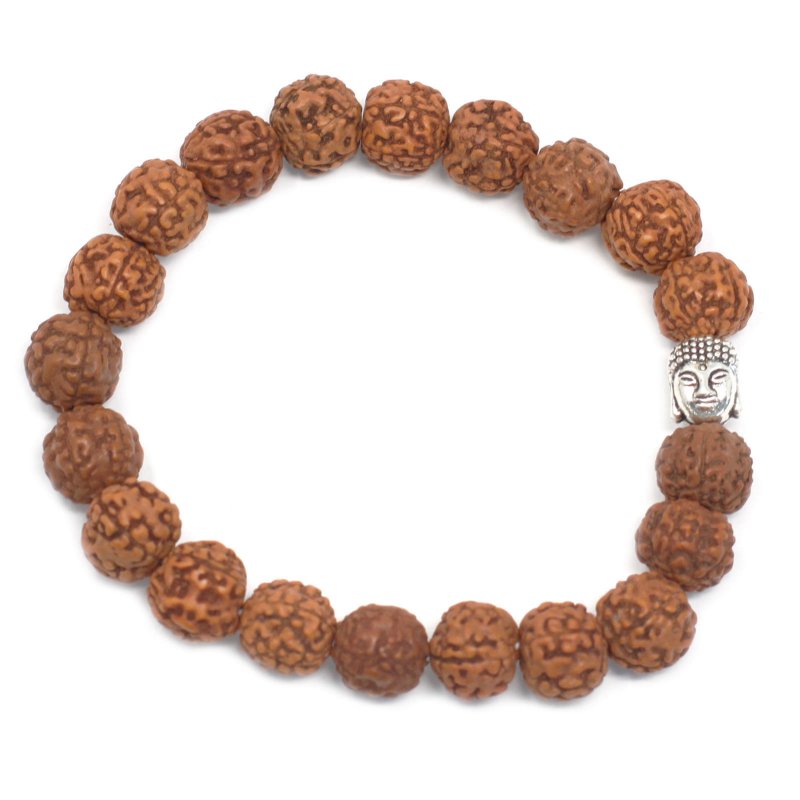 (image for) Rudraksha Buddah Bangle Mala - Brown