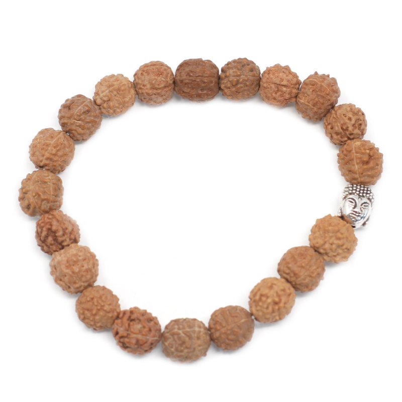 (image for) Rudraksha Buddah Bangle Mala - Natural