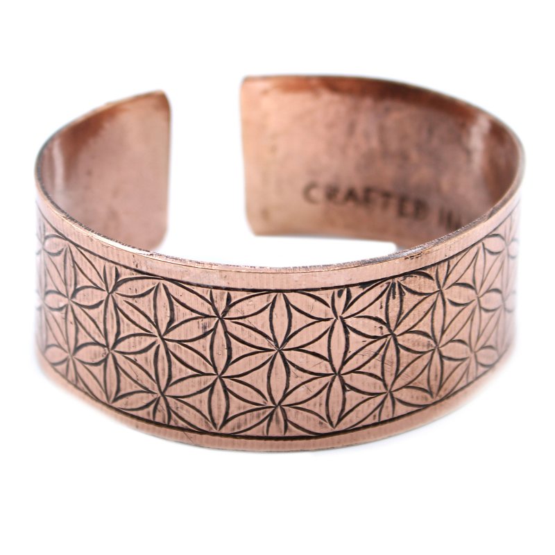 (image for) Copper Tibetan Bracelet - Flower of Life