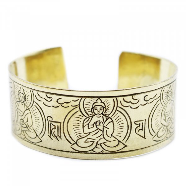 (image for) Brass Tibetan Bracelet - Five Buddha