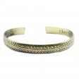 (image for) Brass Tibetan Bracelet - Slim Tribal Leaf