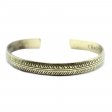 (image for) Brass Tibetan Bracelet - Slim Tribal Leaf