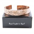 (image for) Copper Tibetan Bracelet - Wide Tribal Swirls