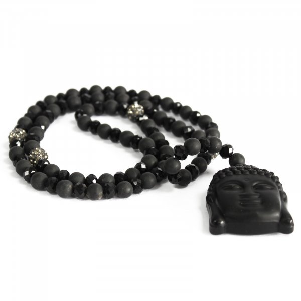 (image for) Buddha / Black Stone - Gemstone Necklace