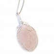 (image for) Swirl Wrapped Gemstone Necklace - Rose Quartz